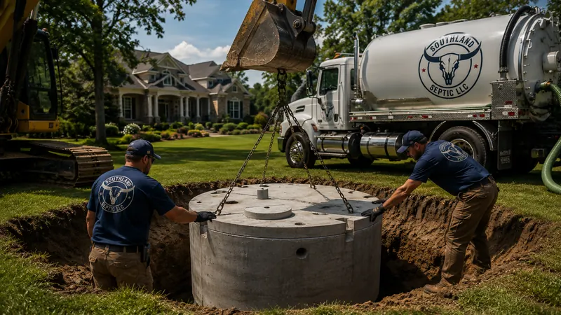 Excavation for septic system replacement at a South Carolina residential property