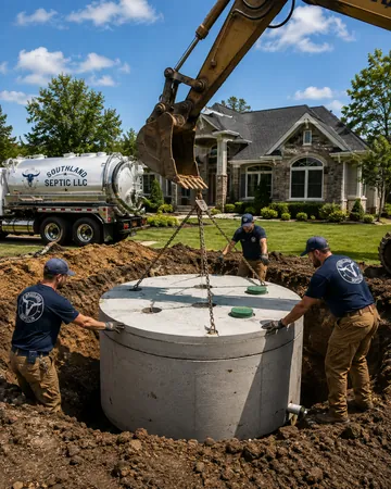 Septic tank installation