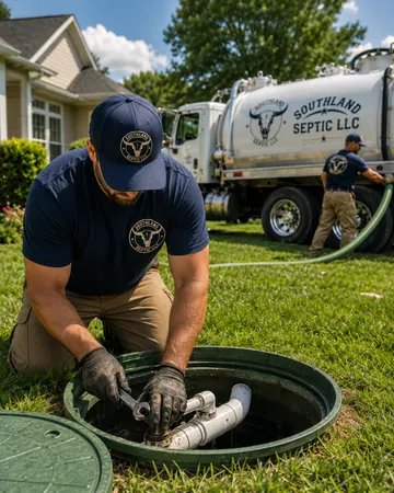 Septic tank access and pumping service