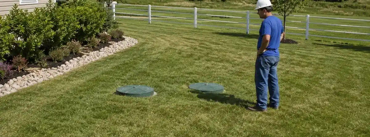 Finished grading around a newly installed residential septic system on a Gilbert SC property
